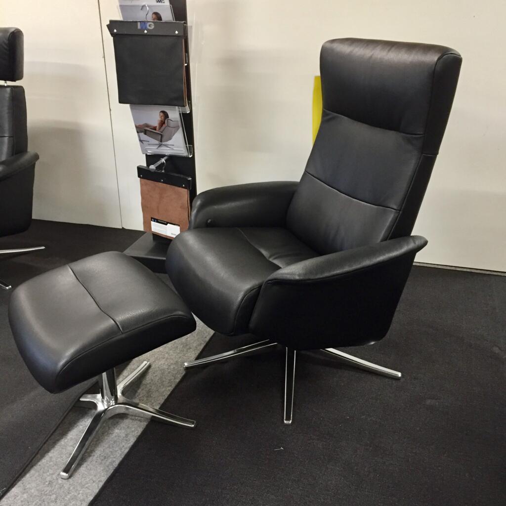 IMG Space 3400 stol skammel - kvalitetslæder og drejesokkel